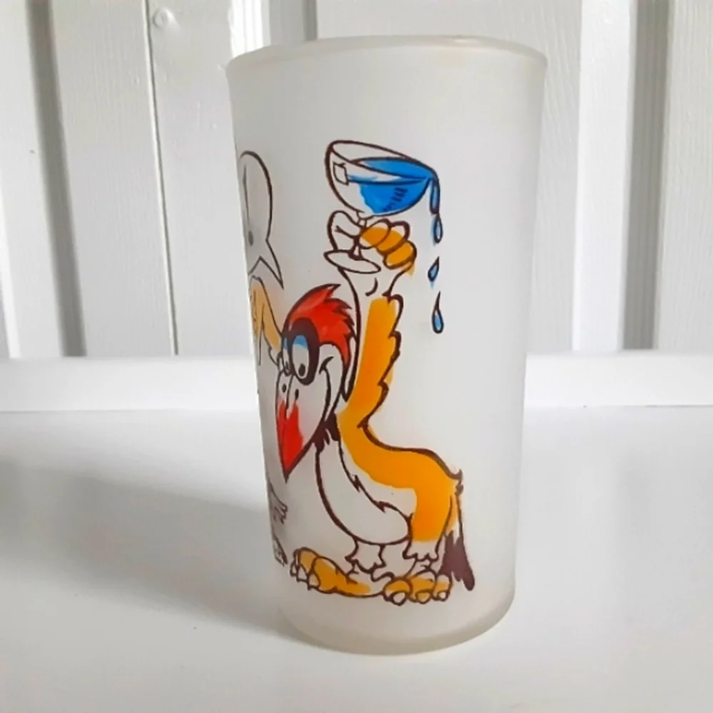 Vintage 50s Here's How! Frosted Tumbler